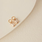 Baguette Huggie Charms in gold vermeil