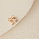 Baguette Huggie Charms in gold vermeil