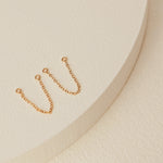 Classic Chain Ear Jacket Earrings in gold vermeil