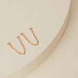 Classic Chain Ear Jacket Earrings in gold vermeil