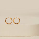 Classic Huggie Earrings in gold vermeil