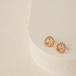Halo Ear Jacket Earrings in gold vermeil