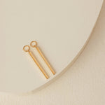 Linear Huggie Charms in gold vermeil