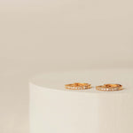 Pave Huggie Earrings in gold vermeil
