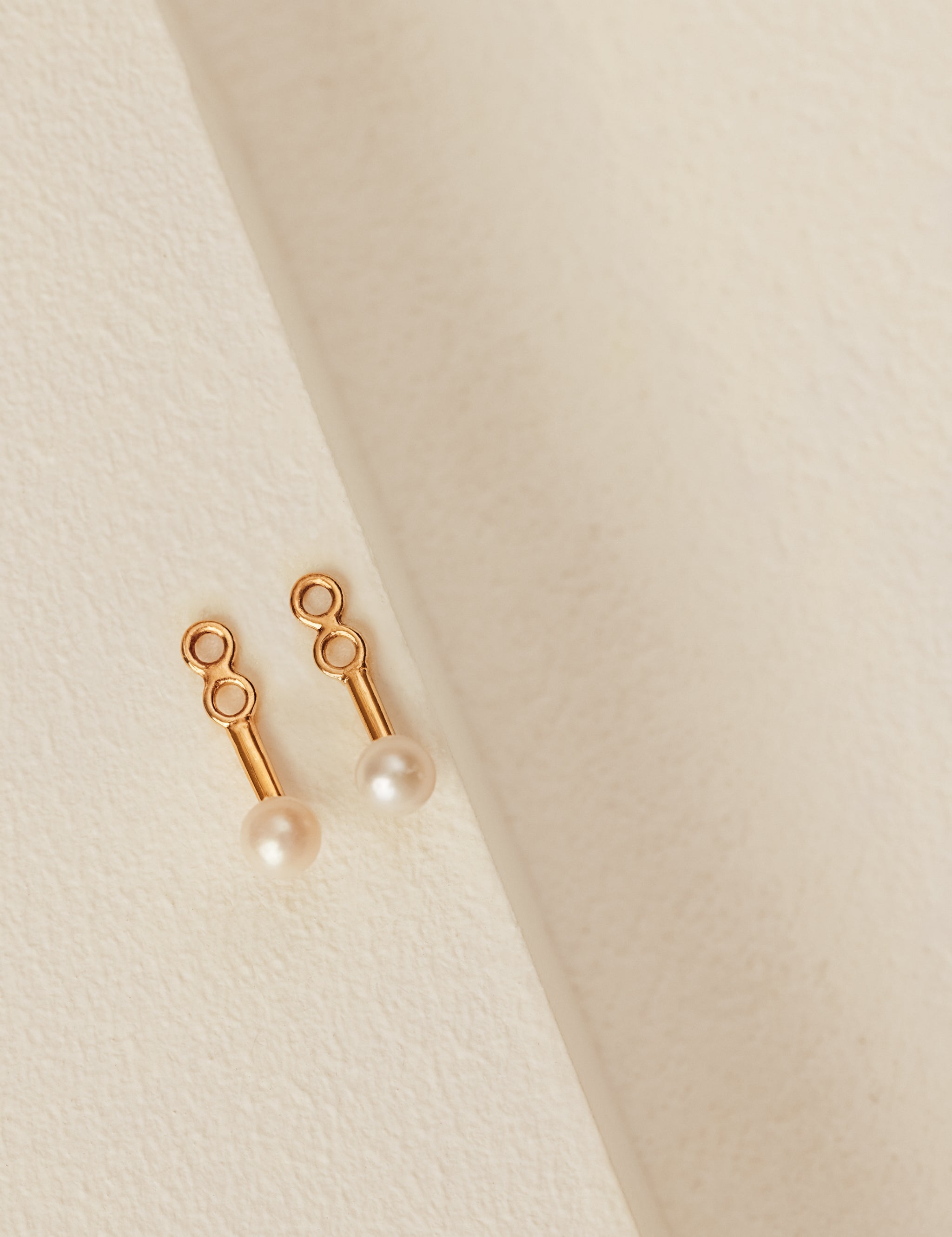 Pearl Ear Jacket Earrings in gold vermeil
