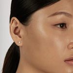 Pearl Stud Earrings worn solo