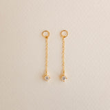 Solitaire Chain Huggie Charms