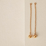 Sphere Chain Ear Jacket Earrings in gold vermeil