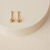 Sphere Drop Ear Jacket Earrings in gold vermeil