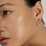 Sphere Drop Ear Jacket Earrings styled in a statement ear stack