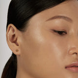 Sphere Stud Earrings worn solo