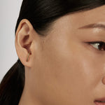 Suspend Bar Stud Earrings worn solo reverse