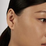 Suspend Bar Stud Earrings worn solo reverse