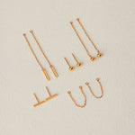 The Thread Earring Set in gold vermeil