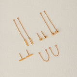 The Thread Earring Set in gold vermeil